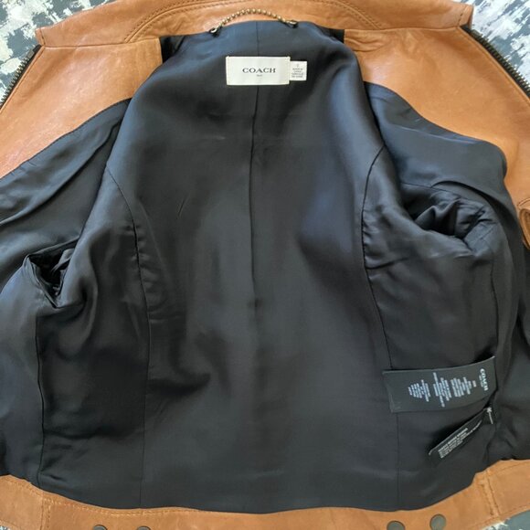 RARE Coach Cropped Leather Jacket - Picture 11 of 11